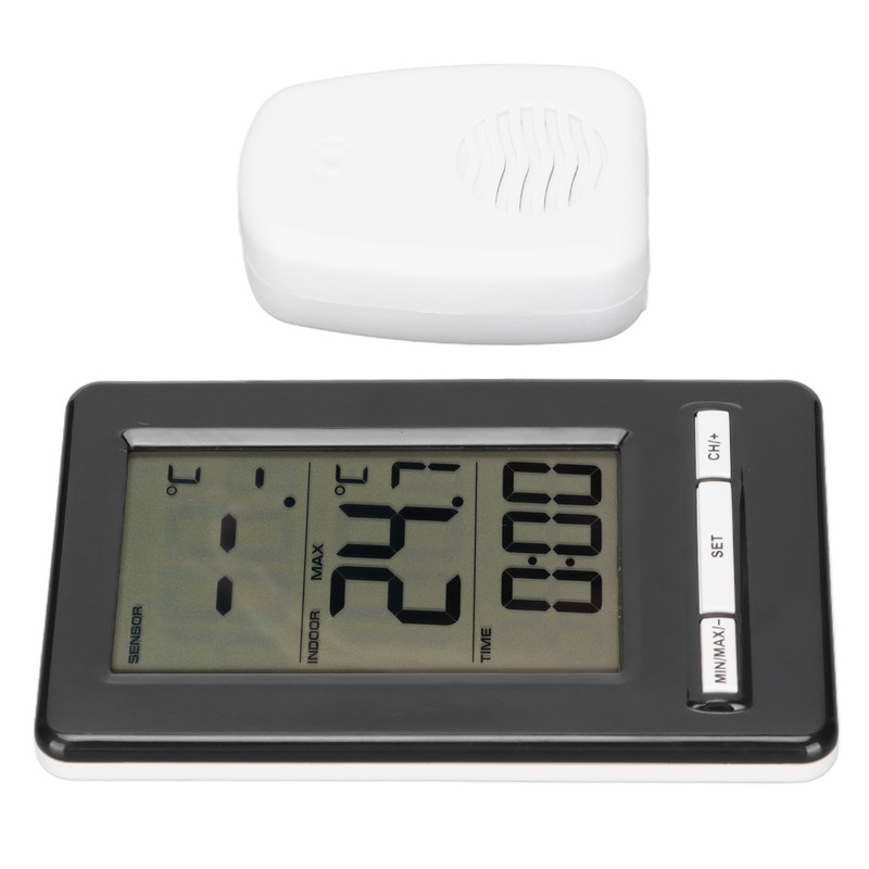 Wireless Electronic Thermometer Indoor Outdoor Home Digital Weather Station Clock