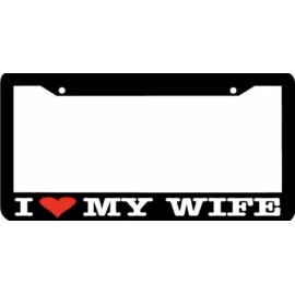 BLVD I LOVE MY WIFE License Plate Frame