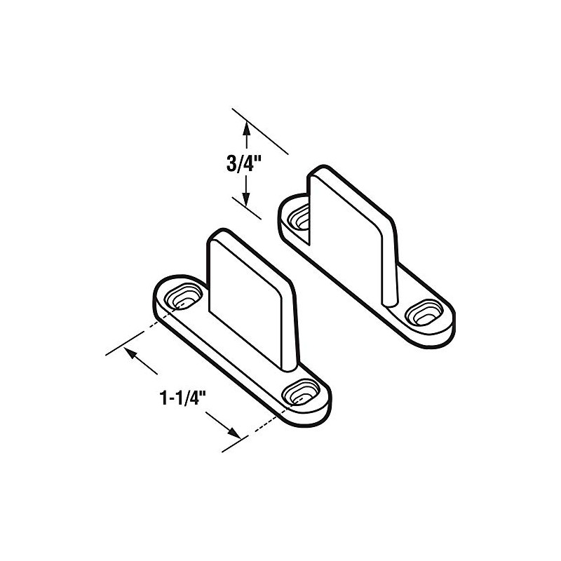 Slide-Co 161092 Nylon, By-Pass Door Floor Guide (2 Pack)