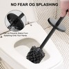 Toilet Brush, Black Toilet Brush, Includes 2 Brush Heads and