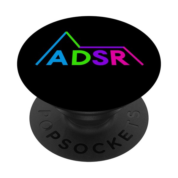 ADSR Synthesizer, Synth Music, Synthwave Retrowave PopSockets Swappable PopGrip