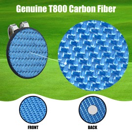 Golf Ball Marker Set with Hat Clips, 4 Genuine Carbon Fiber T800 Markers in Pink Blue Silver Gold, 2 Silver Strong Magnetic Clips with Storage Case