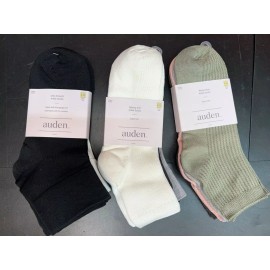 Auden 12 Pairs Women's Ultra Soft Rib/Smooth Knit Ankle Socks Auden 4-10 Variety