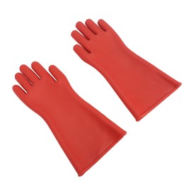 Electric Insulated Protective Gloves, Rubber Insulating Gloves for Electrical Work, 12KV High Voltage Class 00 Work Gloves for Electricians Repairs