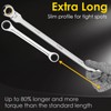 Extra Long Flex-Head Ratcheting Wrench Set, SAE 1/4" to 13/16",
