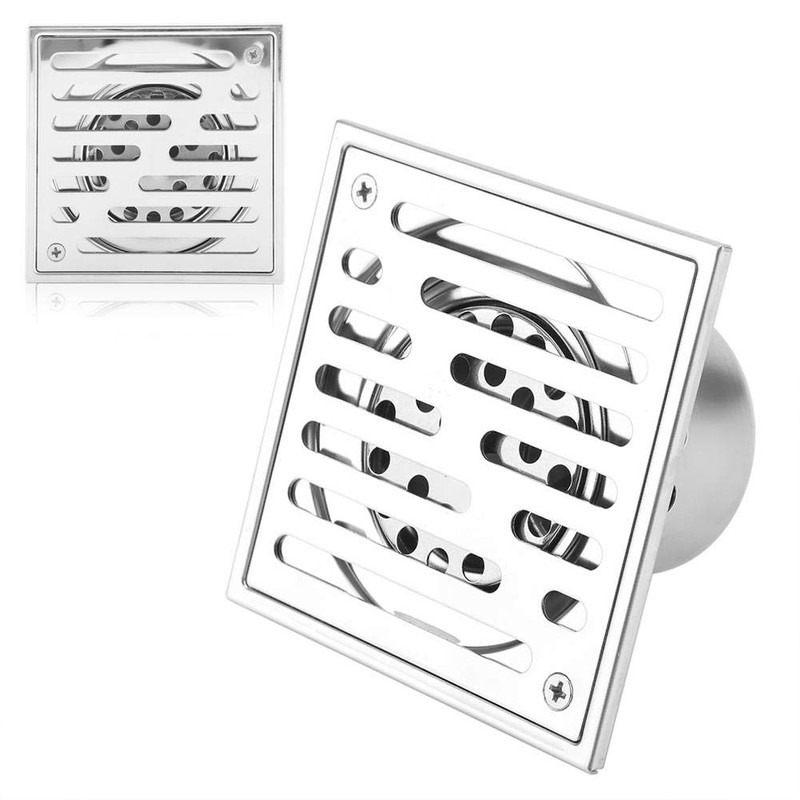 Shower Drain Bathroom Drain Stainless Steel 110 x 110 mm