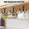 Pack of 10 Cup Holder Hooks Under Cupboard, 85 mm