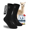 2-Pack Alpaca Wool Crew Socks, Thick Thermal Winter Socks Hunting