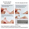 Glamoreal Medium Almond-Shaped Press-On Nails – Cute Striped Y2K-Style Nails,
