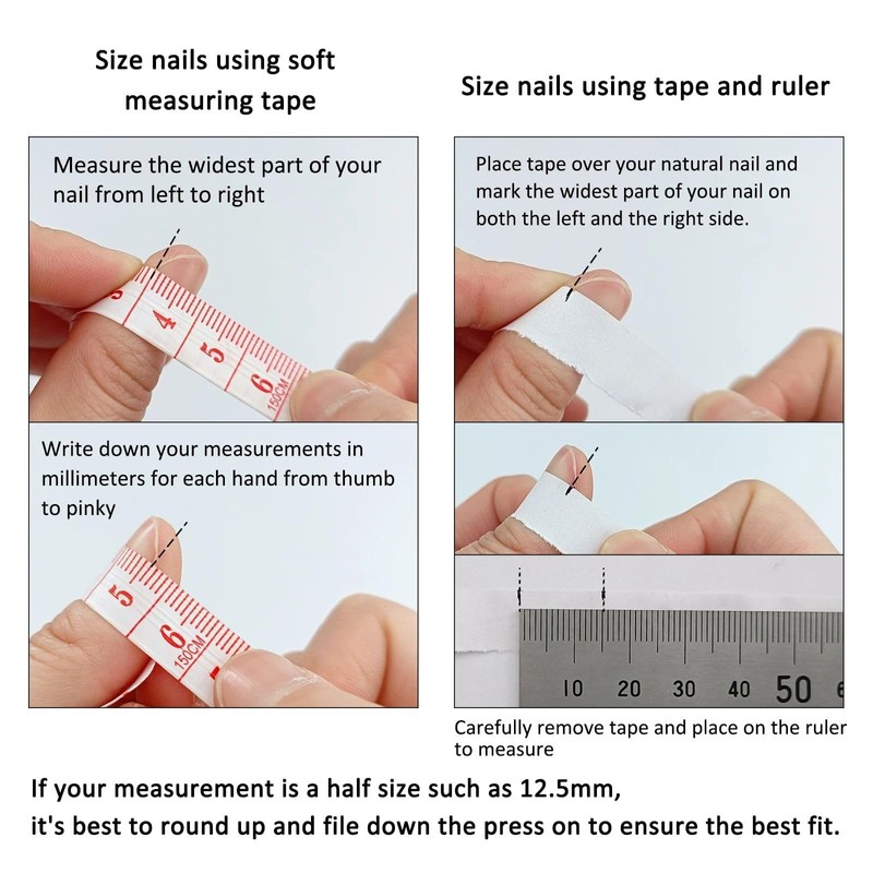 Glamoreal Medium Almond-Shaped Press-On Nails – Cute Striped Y2K-Style Nails,