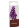 Papyrus Number Birthday Candles Pack, Purple Polka Dots (10-Count)