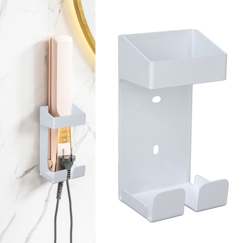 Wall Mounted Hair Curler Holder Stainless Steel Space Saving Curling