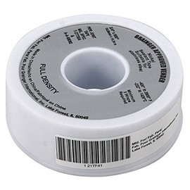 PTFE,Thread Sealant Tape, Nickel Color 600 in Length 0.9 to 1.1Sg 3/4 in Width-2040000532