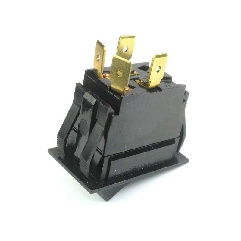 Op Rocker Switch - 7/8" x 1-1/2" DPST, 0808-116K, 4-Pin,