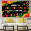 Mocsicka Juneteenth Photo Backdrop Happy Juneteenth Day Party Decorations Banner