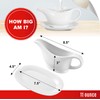 Bruntmor 11 Oz White Ceramic Gravy Boat With Tray, 11