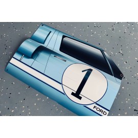 WOW!!!Curved Ford Gt40 Lemans Race Side View Car Style Sign