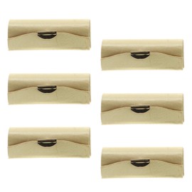 Motique Accessories Solid Satin Ladies Lipstick Case With Mirror Purse Holder Set of 6 (Purple)