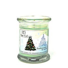 Sugar Creek | 3 Kings Soy Scented Candle (Frankincense & Myrrh) - Christmas Candles Collection | 100% Natural - Non Toxic | 12 oz Heavy Glass Jar