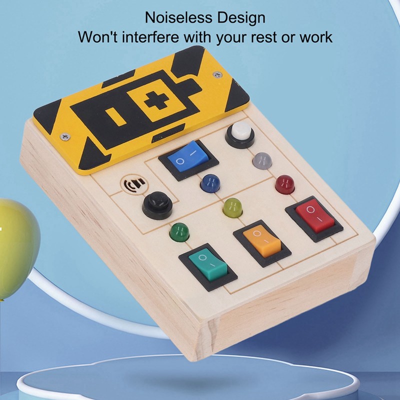 Light Up Sensory Board Noiseless Educational Portable Wooden LED Light