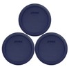 Pyrex 7201-PC 4-Cup Dark Blue Round Replacement Lids - 3