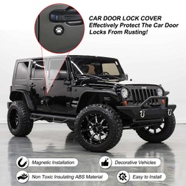 Keyhole Covers for Jeep Wrangler - SUV Exterior Door Handles Magnetic Keyhole Cover for Jeep Gladiator Accessories & Jeep Wrangler Accessories JL JLU 2018 2019 2020 2021 2022 2023 2024,（Dog,3Pcs)
