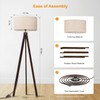 LEPOWER Wood Tripod Floor Lamp, Mid Century Standing Lamp, Modern