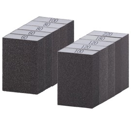 LEONTOOL Sanding Sponge 10 Pack Sanding Sponge 60# 80# 100# 120# 180# 220# Grit Polishing Sponge Sanding Block Drywall Sanding Block Sponge Reusable Sanding Sponge Wet Dry Sanding Sponge Wood Metal