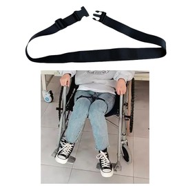 DeaHea 2 Pack Wheelchair Leg Safety Belt Leg Bind Strap Thigh Safety Harness Fastening Safe Belt for The Elderly Folding Wheelchair Lightweight Foldable Transport Wheelchairs with Swing-Away Footrest