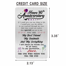 Alotozo 30 Year Wedding Anniversary Card - Happy 30th Wedding Anniversary Cards Gifts for Husband Wife - 30 Years Anniversary Card for Him Her