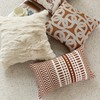 Brown Geometric Pattern Pillow Cover Chenille Striped Cushion Cover Decorative