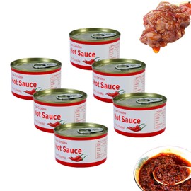 Mushroom Hot Sauce,Instant mushrooms and fresh pepper sauce,Chopped colorful chili sauce 80g/can,Picked red & green peppers,6 cans,English packaging