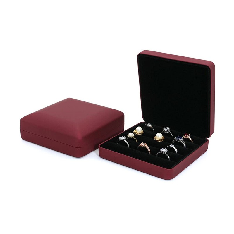 sadkew Small Ring Organizer Box, Portable Rings Jewelry Holder Case,
