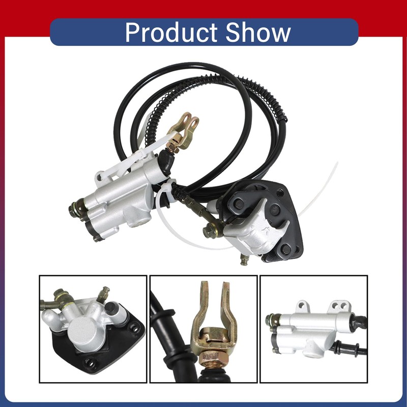 Thomletha Rear Hydraulic Brake 1.55m Cylinder Caliper Replacement for Go-kart