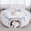 YUYAFN Plush Cat Tunnel with Cat Bed for Indoor Cats,