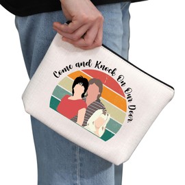 G2TUP Comedy Inspired Lover Gift Come and Knock Our Door Makeup Bag Romantic Comedy Lover Cosmetic Bag 70’s TV Serial Gift (Knock Our Door MB)