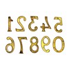 eSplanade 4" Brass House Hotel Door Number Plaque Sticky Numeric