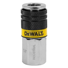 DEWALT 7-Piece Industrial Couplers and Plugs Set, 6 Ball Push Connect Design for Quick and Easy Release, Durable and Reliable for Industrial Use