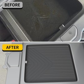 Maxzina Center Console Organizer Tray Compatible with 2022-2025 Rivian R1T R1S 2nd Row Center Console Organizer Tray Rear Armrest Insert Storage Box for 2024 R1T R1S Accessories