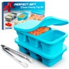 ZDPMK ZDPMK Silicone Freezer Trays With Lid, Leak Proof Stackable