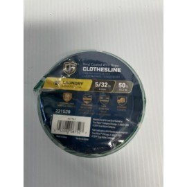 TRUE GUARD Vinyl Coated Green Clothesline 5/32in 50ft (Brand New)