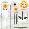 Viveta Wind Spinners for Yard and Garden, Sunflower Metal Wind
