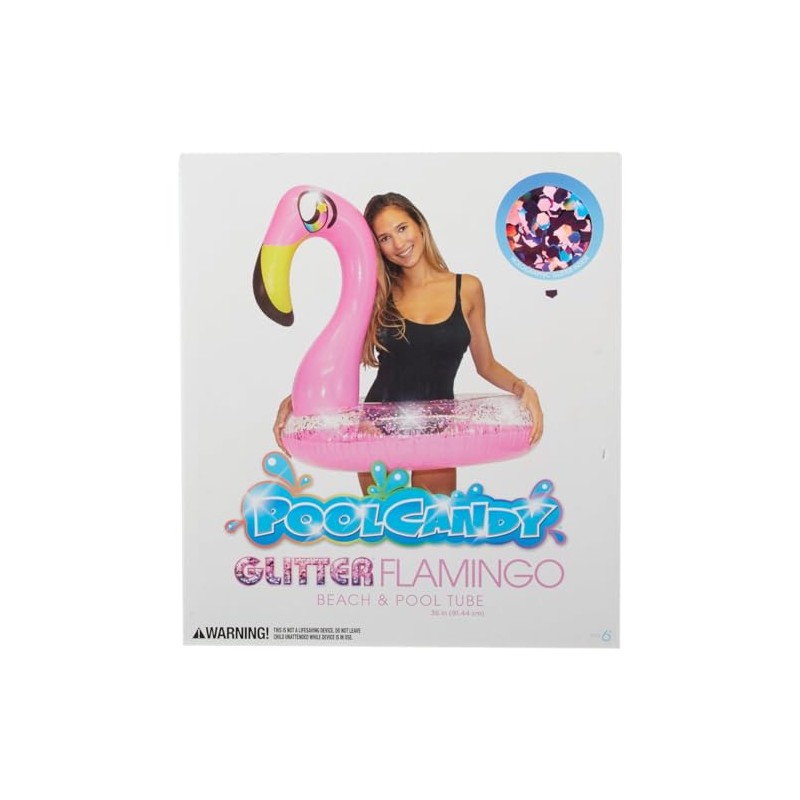 PoolCandy Ride-On 36 in. Flamingo Inflatable Pool Tube - 1