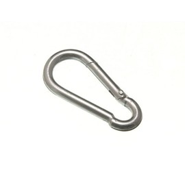 6 Of Snap Spring Clip Carbine Hook Carabiner 4Mm 5/32 Inch Bzp Steel