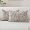 Pack of 2 Chenille Throw Pillow Covers 20x12 Inch, Soft