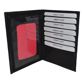 Genuine Leather Passport Cover Holder Wallet Case Travel 7 Colors New (Black)