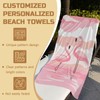 Feeuoai Adult Oversized Beach Towel Flamingo Sandproof Microfiber Woman Beach