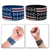 COYOUCO 10 Pack American Flag Bracelets -Thin Red Line Silicone