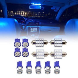 FZJDSD 13Pcs LED Bulb Blue T10 31mm Replacement Bulbs for Car Dome Map Door Courtesy License Plate Dashboard Lights Lamp 12V