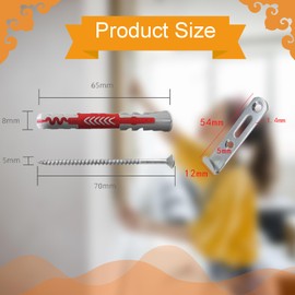 JeiibrZui J Heavy Duty Wall Hook, Coat Hooks, Door Wall Single Metal Hook, Powerful Universal Plug with Safety Screw for Picture, Kitchen, Living Room, Bedroom, Bathroom, Office